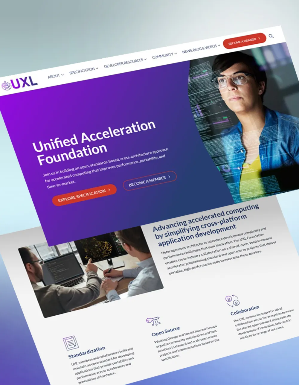 UXL Foundation website screenshots